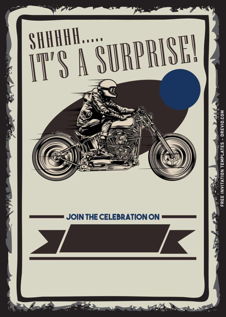 Invitation Template of 10+ Classic Motorcycle Biker 50th Birthday Invitation Templates 5