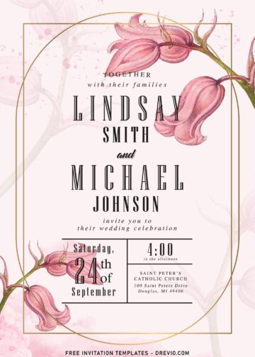 10+ Delicate Elegance Floral And Greenery Wedding Invitation Templates ...