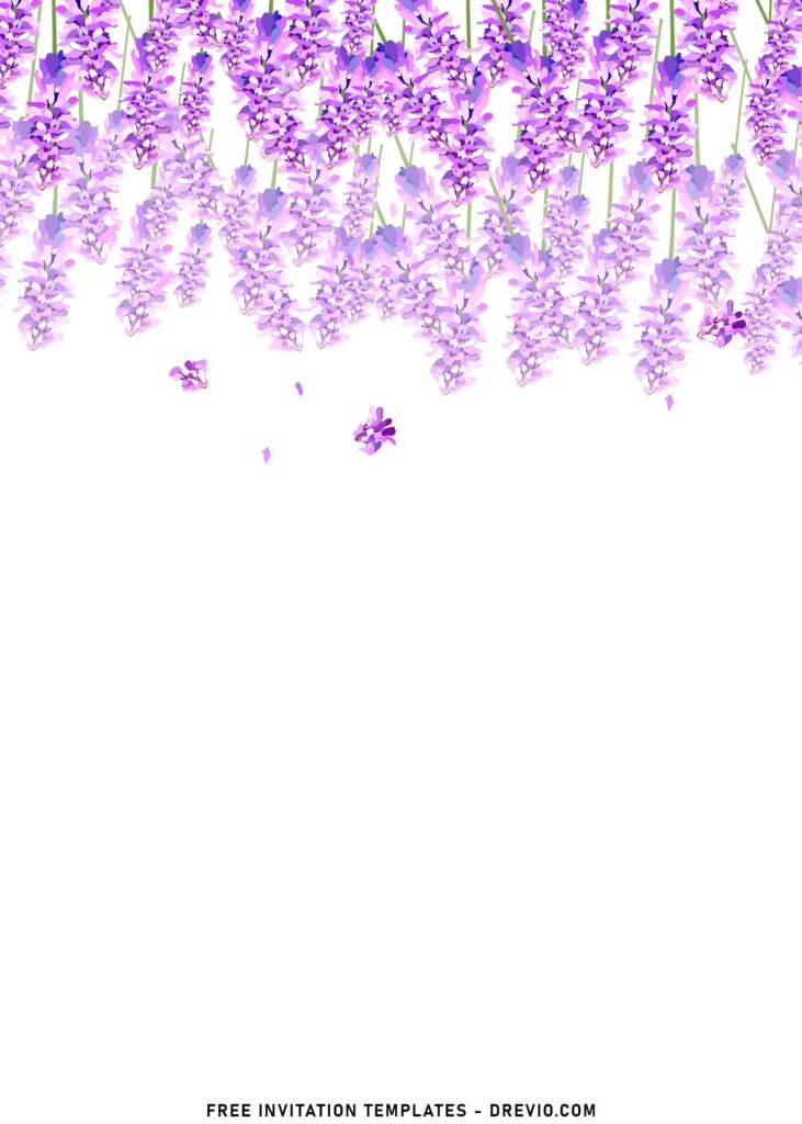 11+ Delicate Elegant Lavender Wedding Invitation Templates with beautiful lavender border