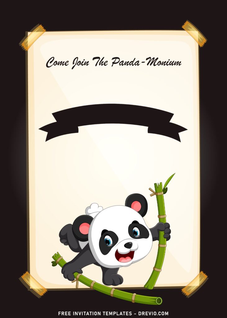10+ Cute Party Like A Panda Birthday Invitation Templates with 