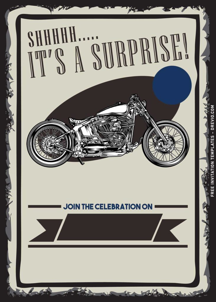 Invitation Template of 10+ Classic Motorcycle Biker 50th Birthday Invitation Templates 9