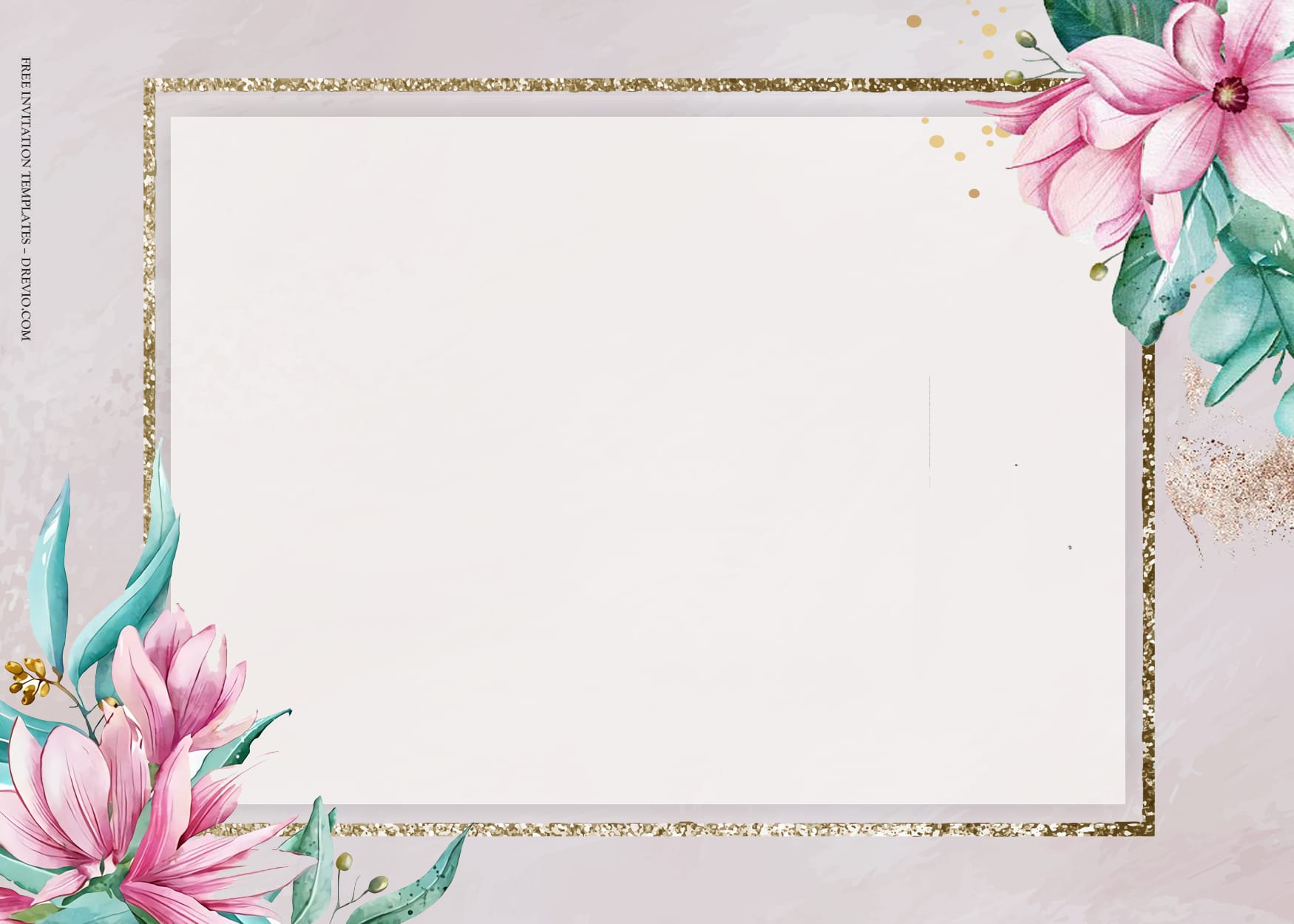 10+ Spring Blossom Pinky Fancy Floral Wedding Invitation Templates Type Nine