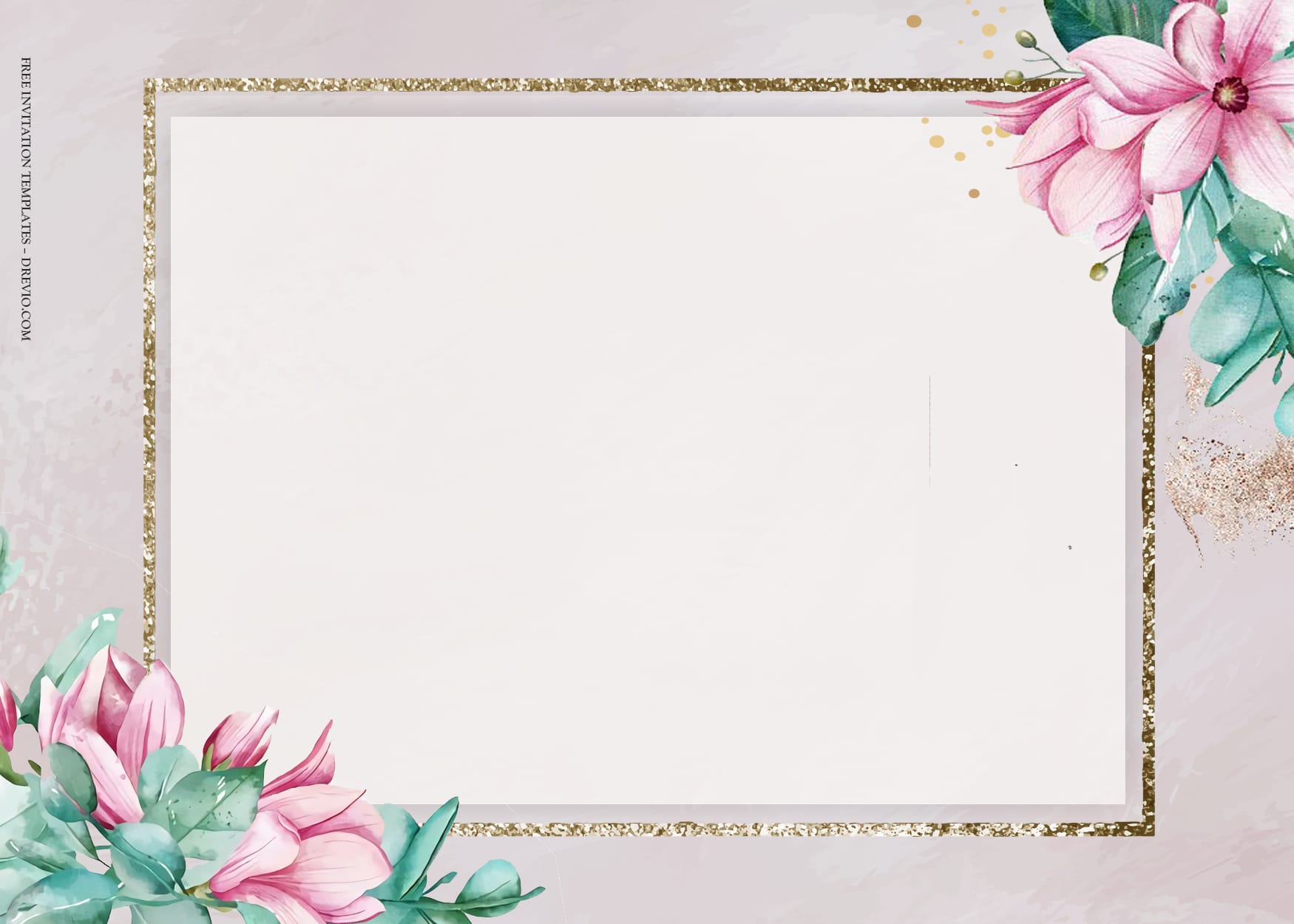 10+ Spring Blossom Pinky Fancy Floral Wedding Invitation Templates Type seven