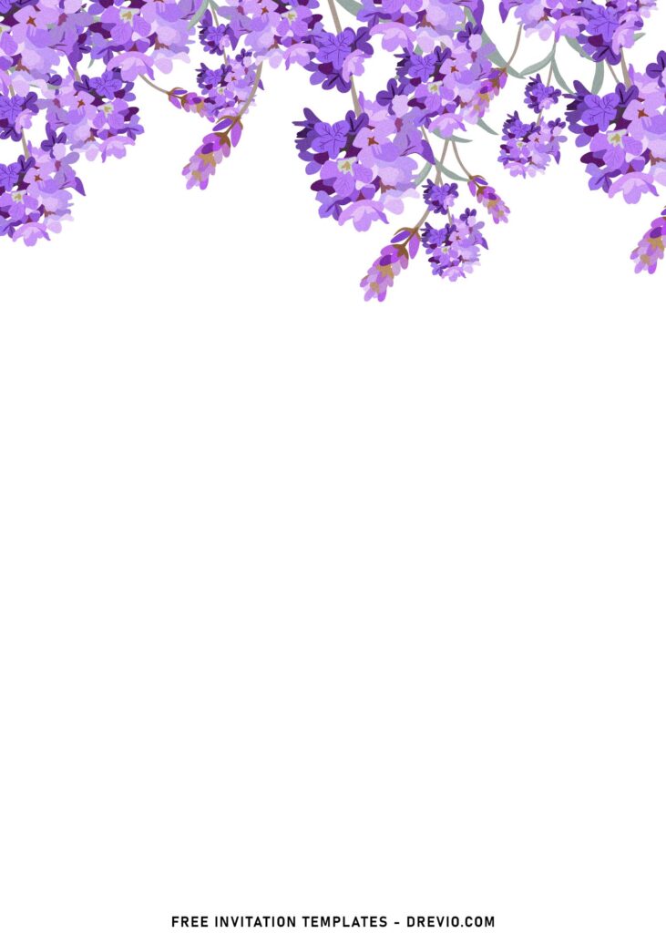 11+ Delicate Elegant Lavender Wedding Invitation Templates with gorgeous lilac lavender flowers