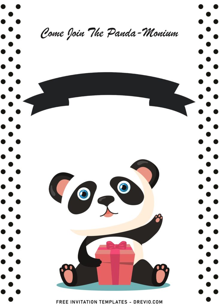 Invitation Template of 11+ Lovely Cute Panda-Monium Kids Birthday Invitation Templates 10