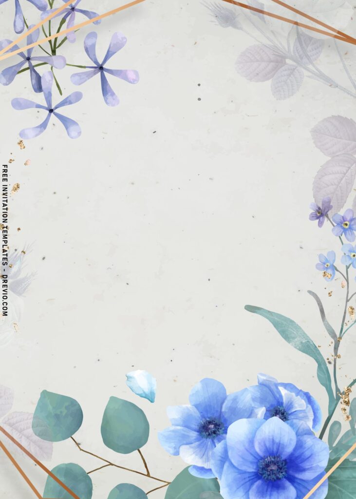 10+ Elegant Vivid Blue Floral Wedding Invitation Templates with gorgeous blue roses