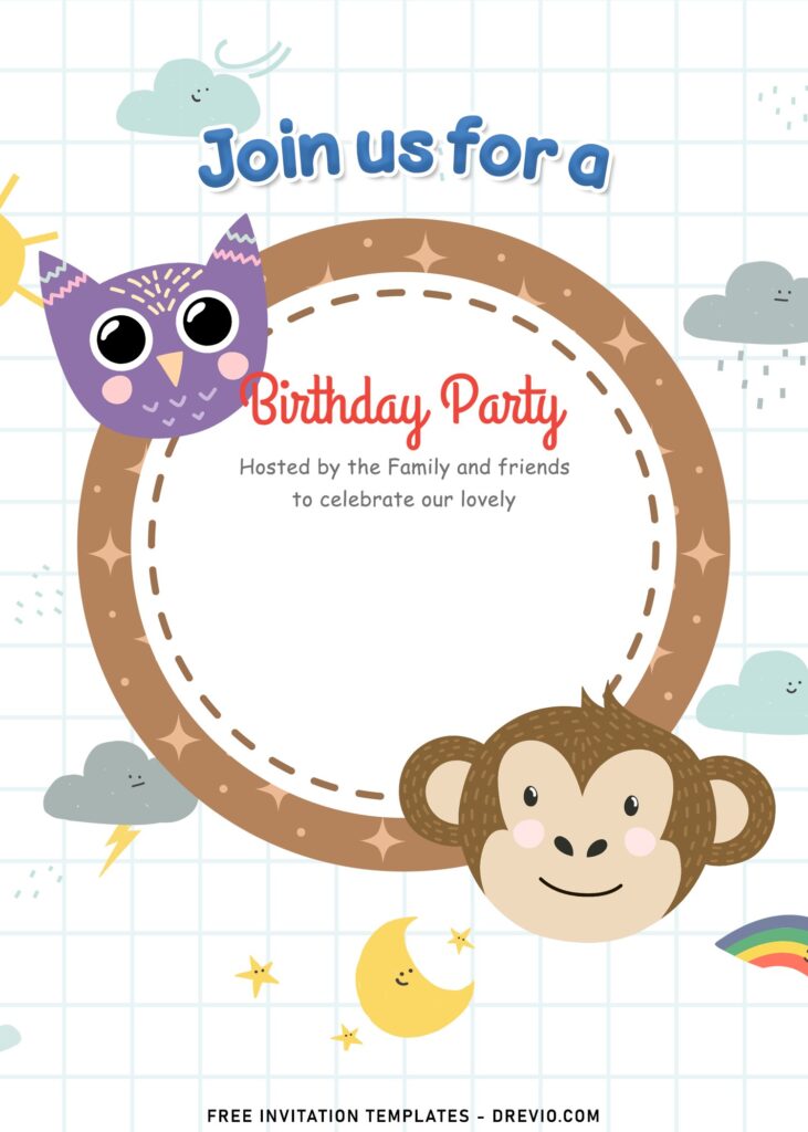 Invitation Template of 11+ Birthday Invitation Templates With Adorable Party Animals 5