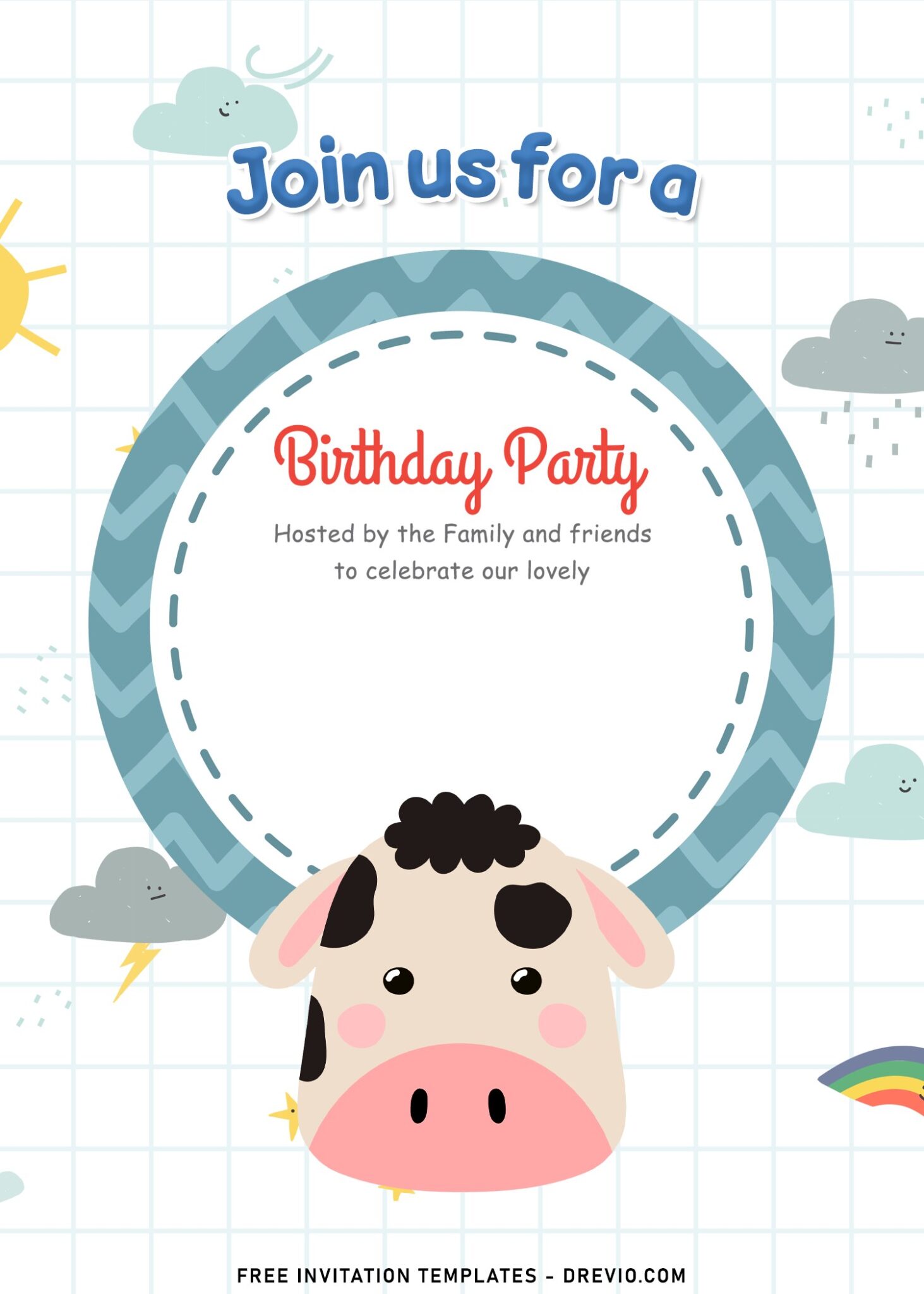 11+ Birthday Invitation Templates With Adorable Party Animals ...