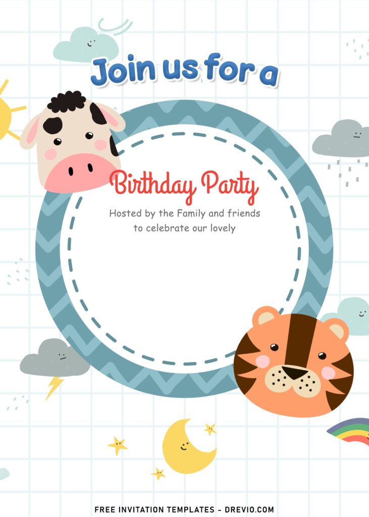 Invitation Template of 11+ Birthday Invitation Templates With Adorable Party Animals 9