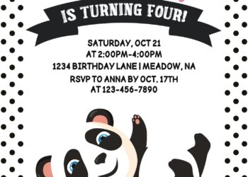 11+ Lovely Cute Panda-Monium Kids Birthday Invitation Templates