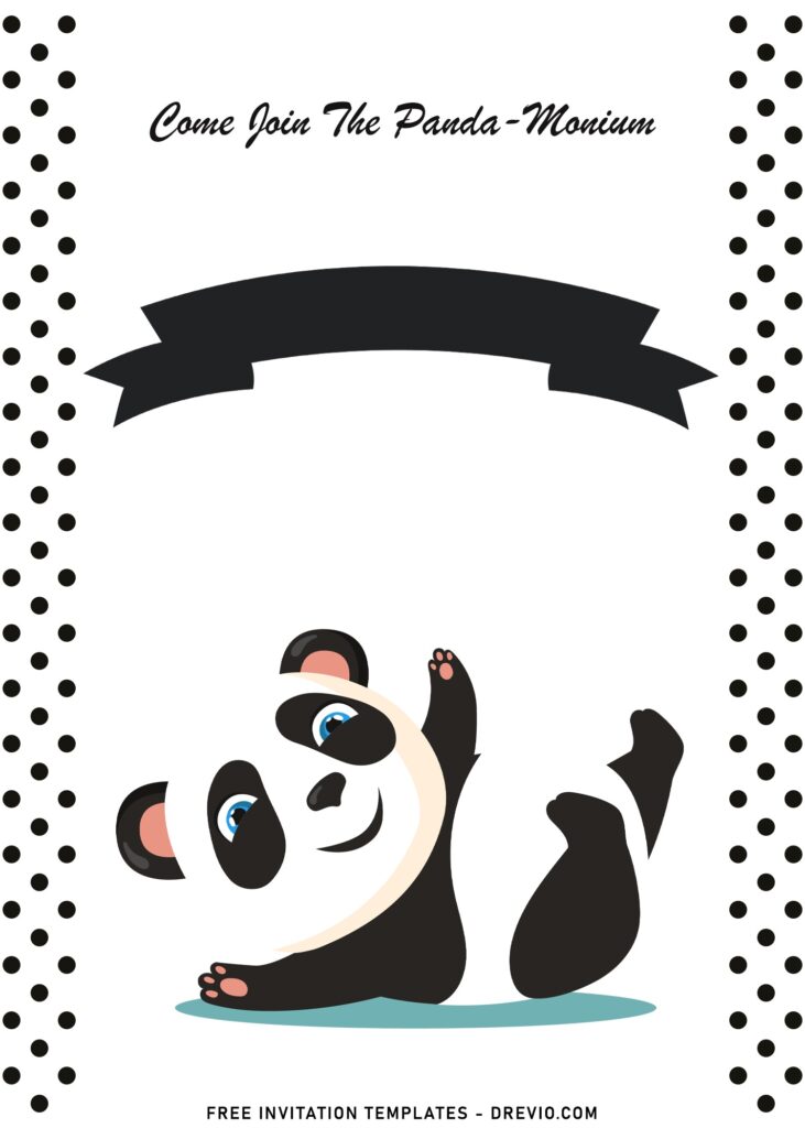 Invitation Template of 11+ Lovely Cute Panda-Monium Kids Birthday Invitation Templates 8