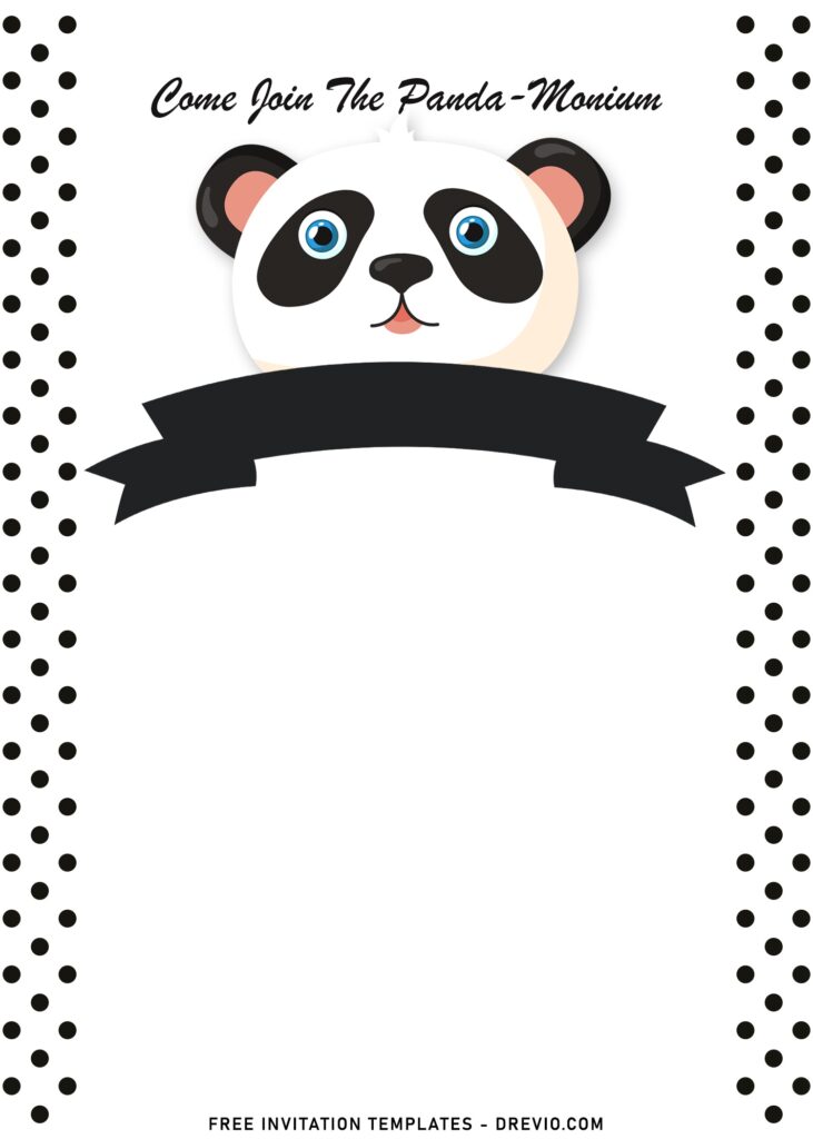 Invitation Template of 11+ Lovely Cute Panda-Monium Kids Birthday Invitation Templates 5