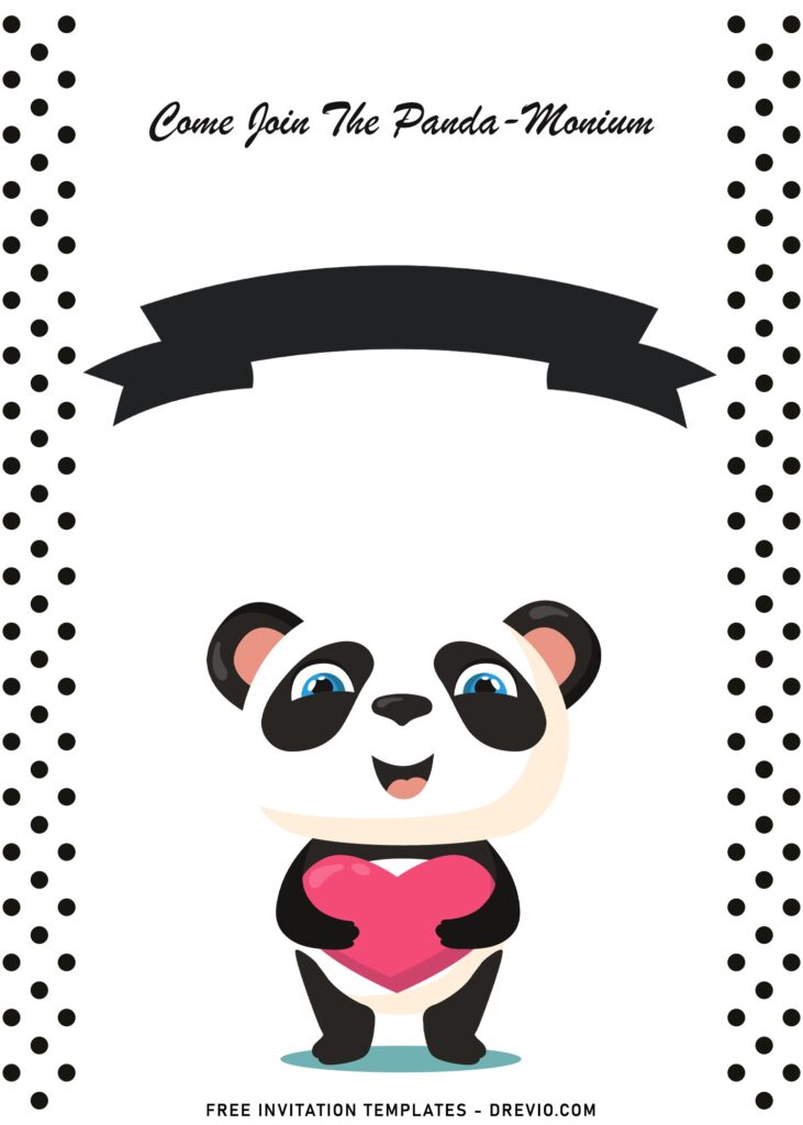 Invitation Template of 11+ Lovely Cute Panda-Monium Kids Birthday Invitation Templates 4