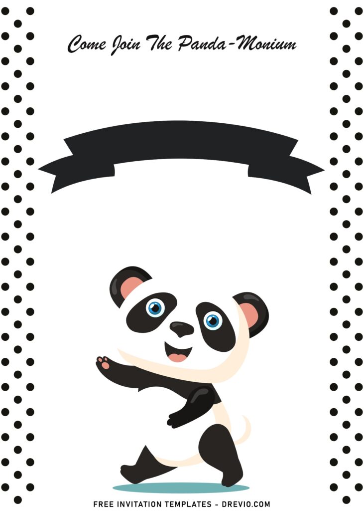 Invitation Template of 11+ Lovely Cute Panda-Monium Kids Birthday Invitation Templates 3