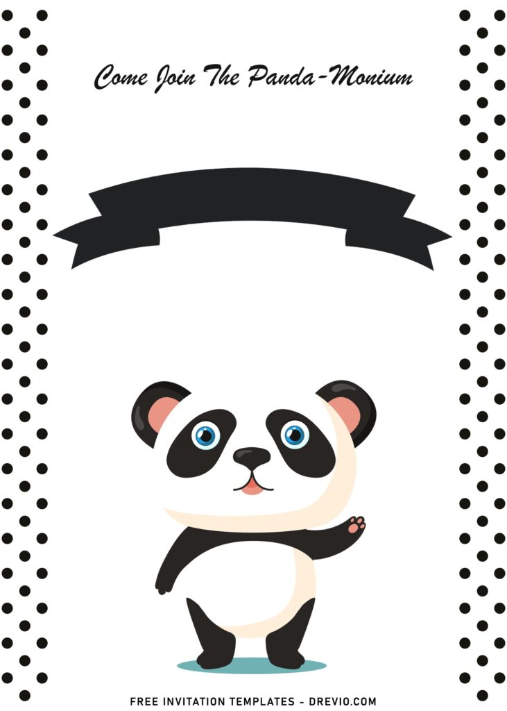 Invitation Template of 11+ Lovely Cute Panda-Monium Kids Birthday Invitation Templates 2