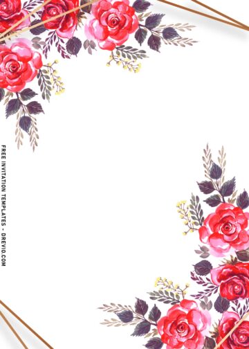 11+ Millennial Watercolor Rose Wedding Invitation Templates | Download ...