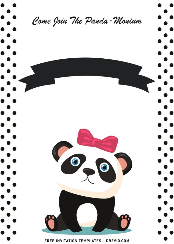 Invitation Template of 11+ Lovely Cute Panda-Monium Kids Birthday Invitation Templates 1