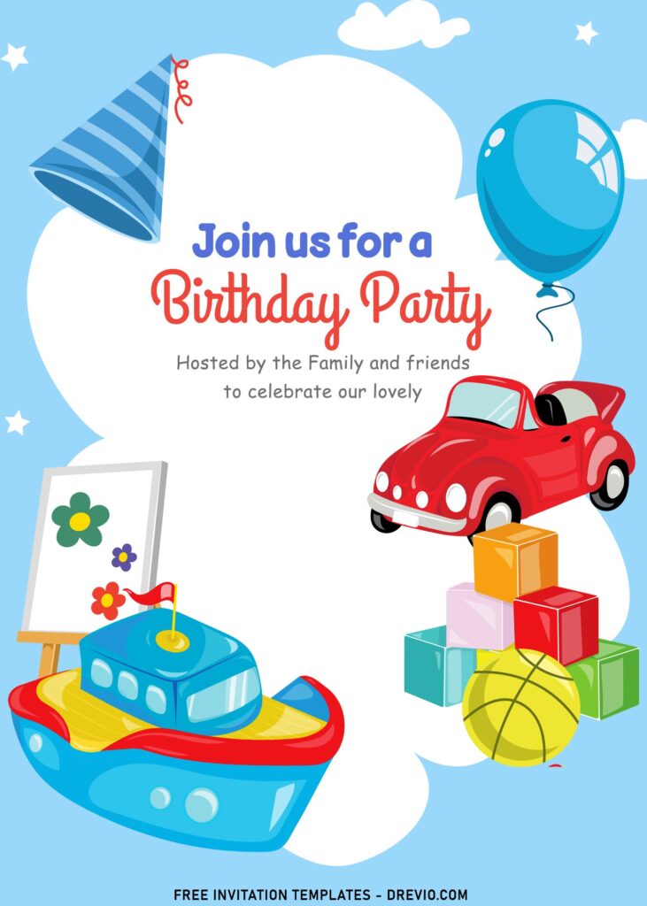 Invitation Template of 7+ Cheerful And Colorful Birthday Invitation Templates For Children 1