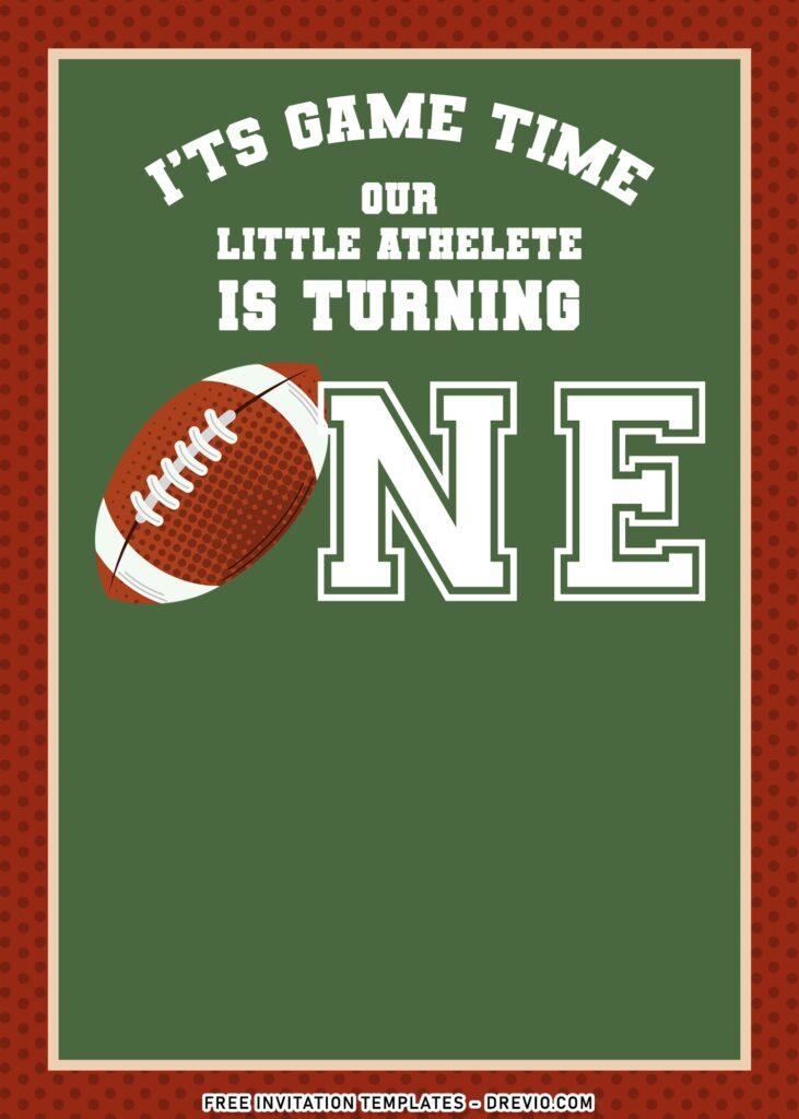 Invitation Template of 7+ Football Themed Birthday Invitation Templates For Your Little Quarterbacks 2