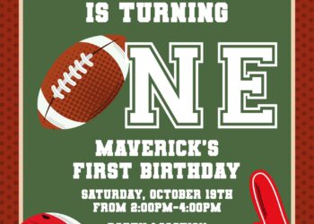 7+ Football Themed Birthday Invitation Templates For Your Little Quarterbacks