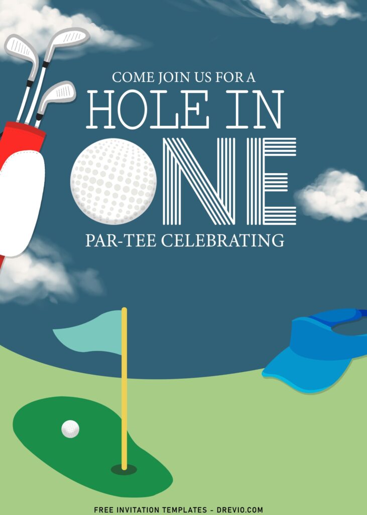 Invitation Template of 7+ Personalized Hole In One Golf Birthday Invitation Templates 2