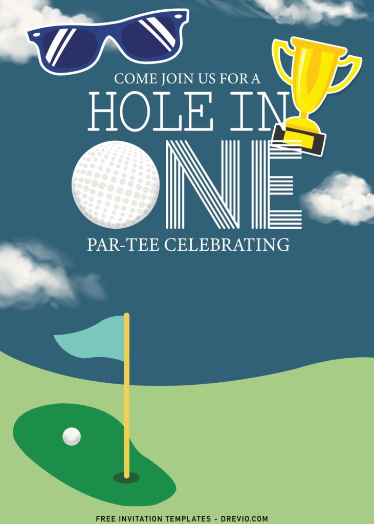 Invitation Template of 7+ Personalized Hole In One Golf Birthday Invitation Templates 3