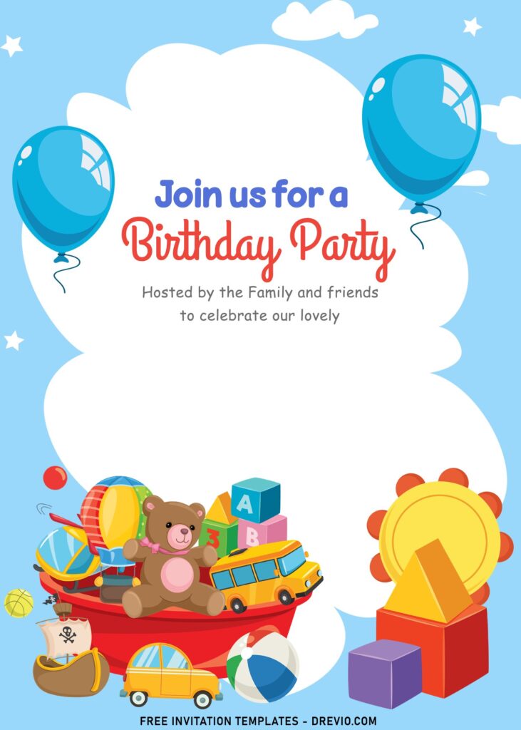 Invitation Template of 7+ Cheerful And Colorful Birthday Invitation Templates For Children 3