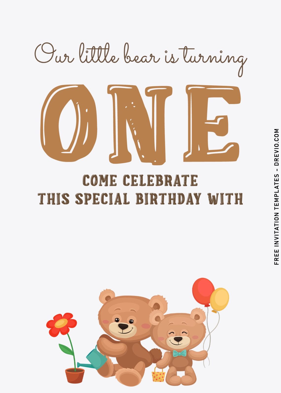 8+ Adorable Little Bear Baby Shower Invitation Templates | Download ...