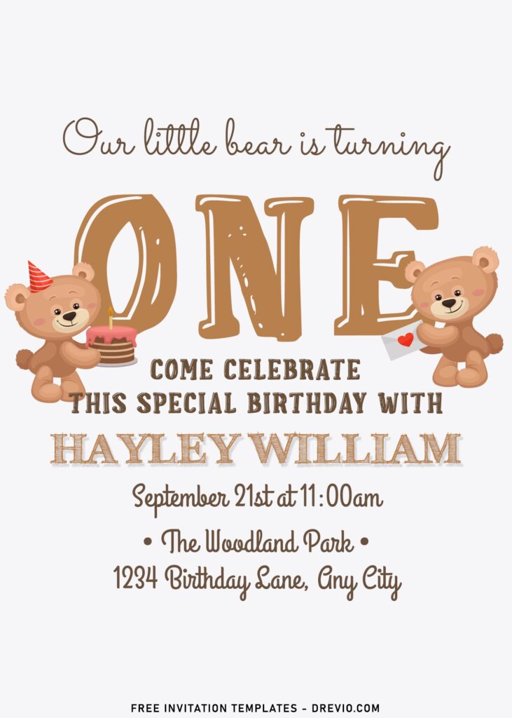 8+ Friendly Teddy Bear Birthday Invitation Templates 