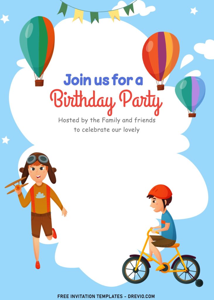 Invitation Template of 8+ Delightful Playing Kids Birthday Invitation Templates 7