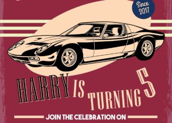 8+ Vintage Car Spectacular 50th Birthday Invitation Templates