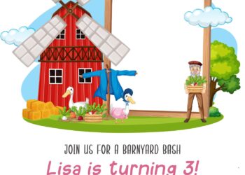 8+ Cute Barn House Birthday Invitation Templates For Kids Of All Ages