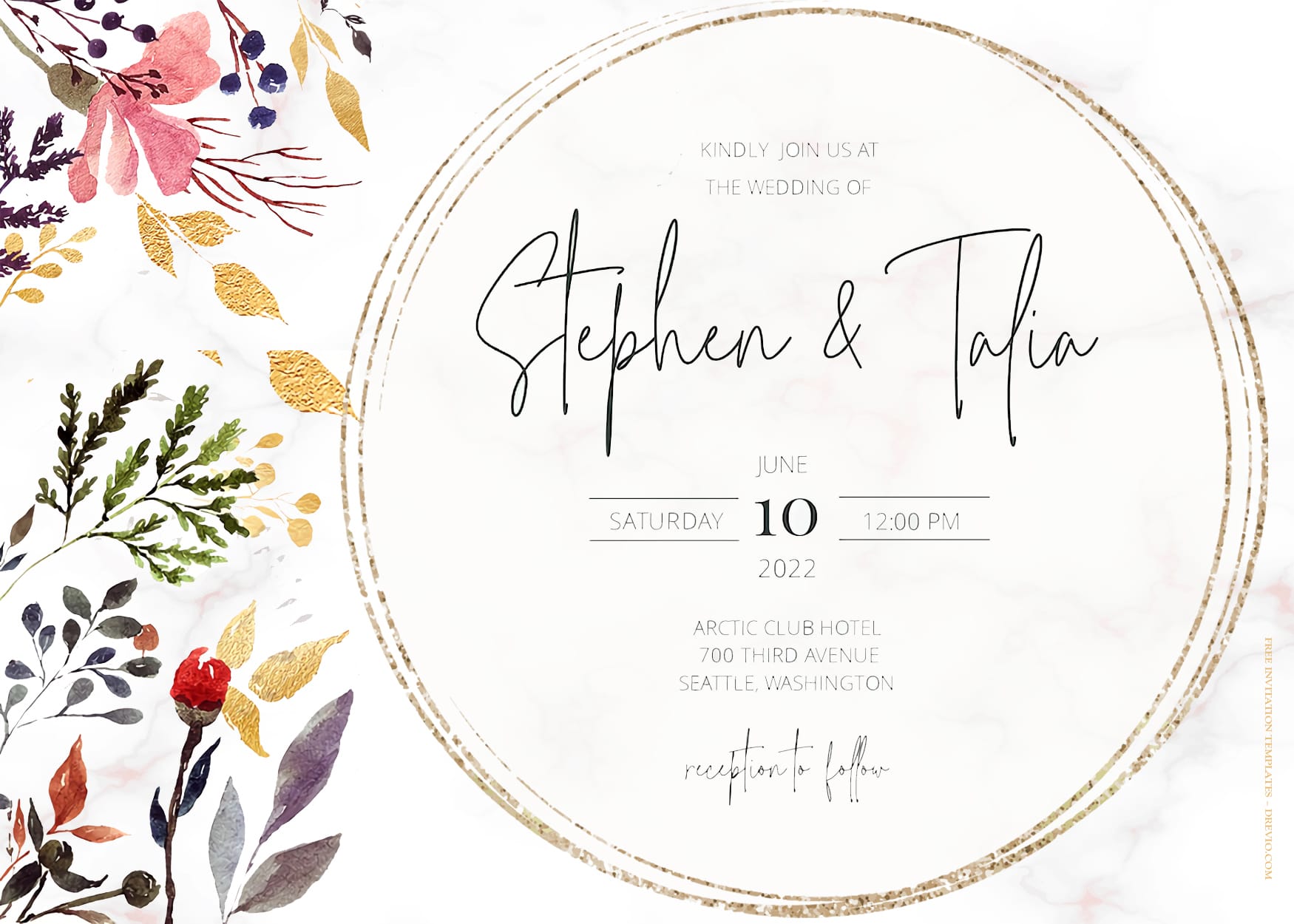8+ Julia Blossoming Spring Floral Wedding Invitation Templates Title