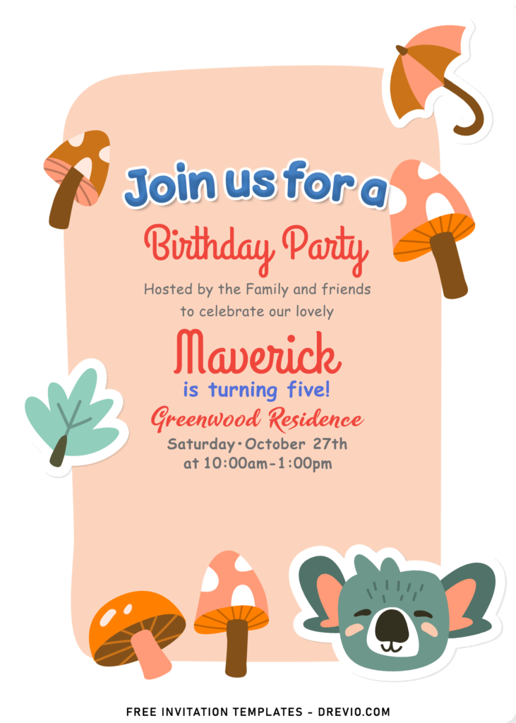 8+ Kawaii Kids Birthday Party Invitation Templates For Boys And Girls