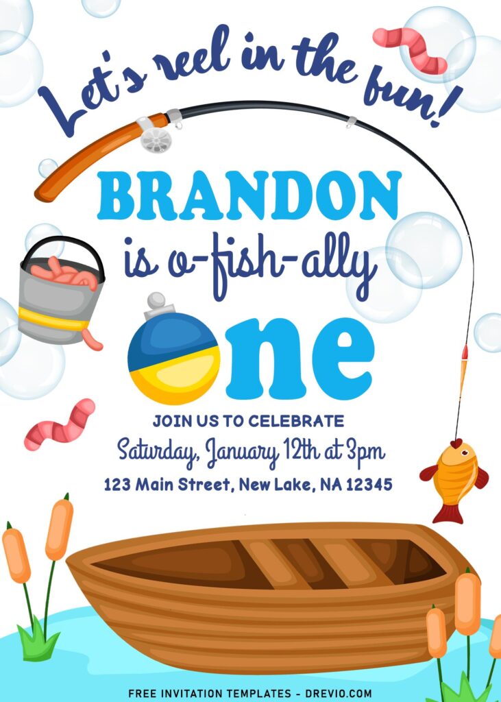 8+ Reel In The Fun Fishing Themed Birthday Invitation Templates