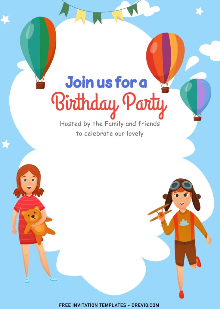 Invitation Template of 8+ Delightful Playing Kids Birthday Invitation Templates 4