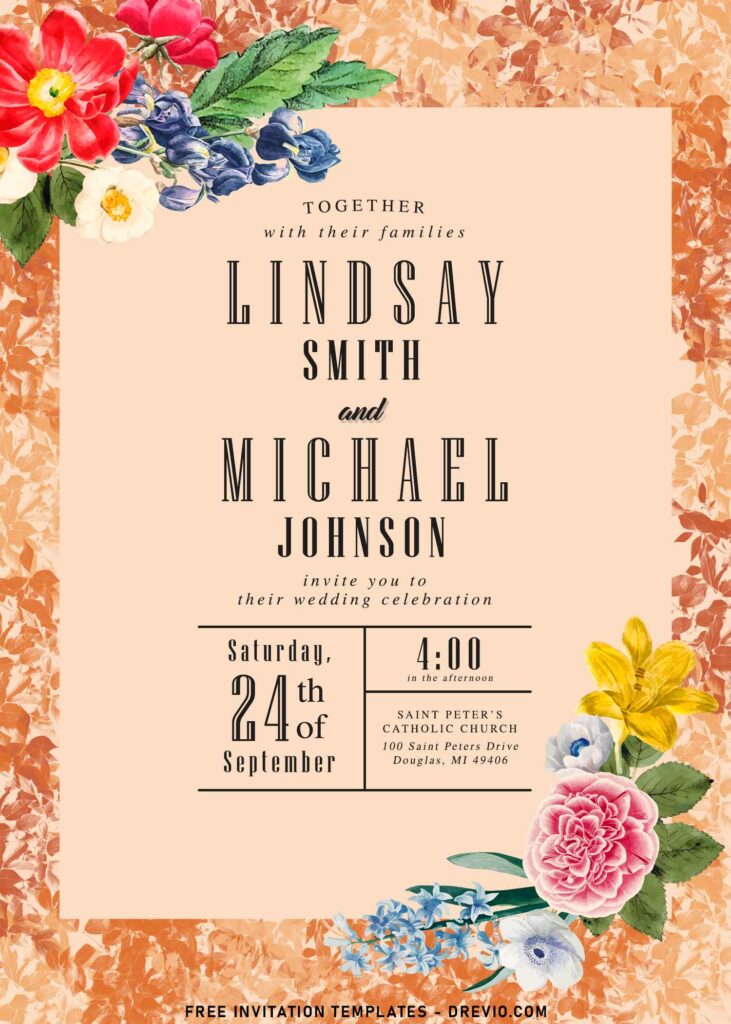 8+ Classic Floral Wedding Invitation Templates Perfect For Modern Couple