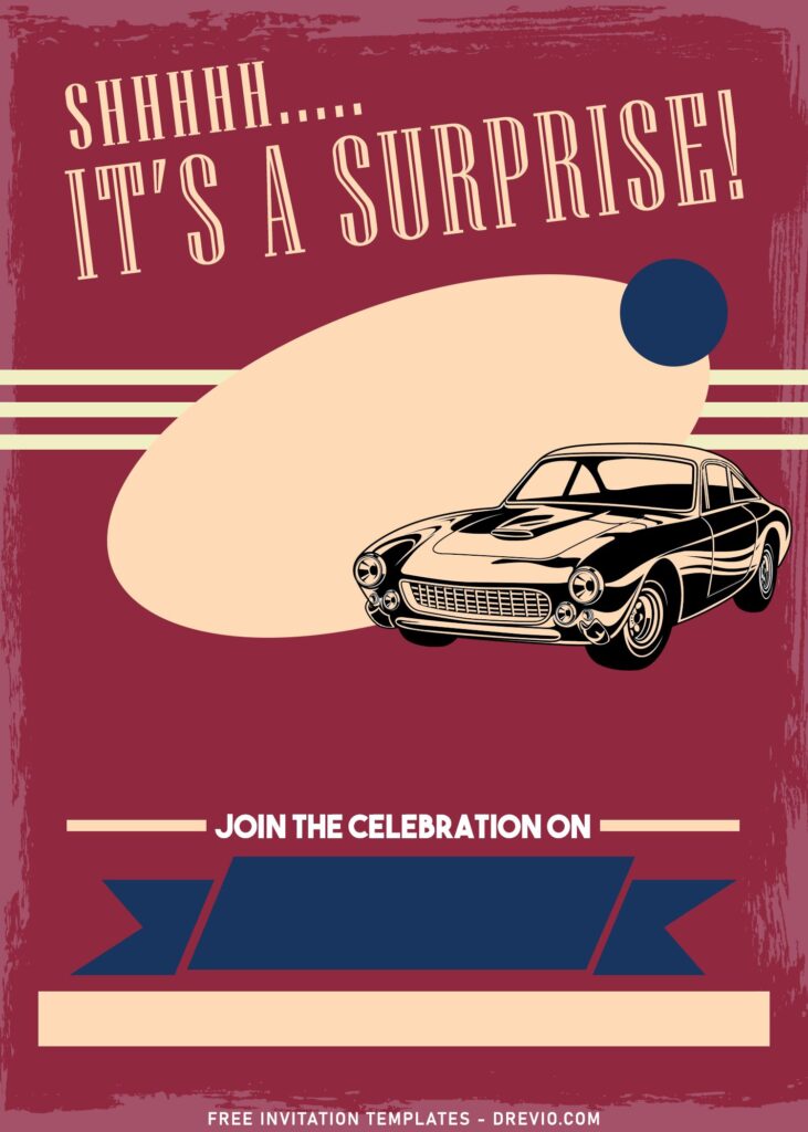 Invitation Template of 8+ Vintage Car Spectacular 50th Birthday Invitation Templates 4