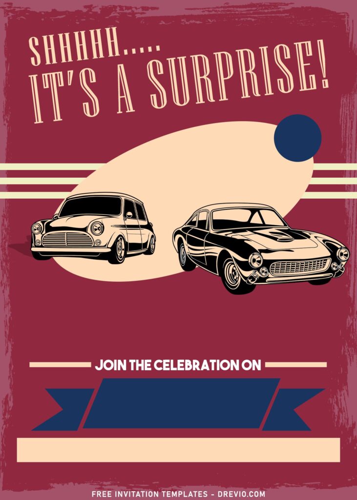 Invitation Template of 8+ Vintage Car Spectacular 50th Birthday Invitation Templates 2