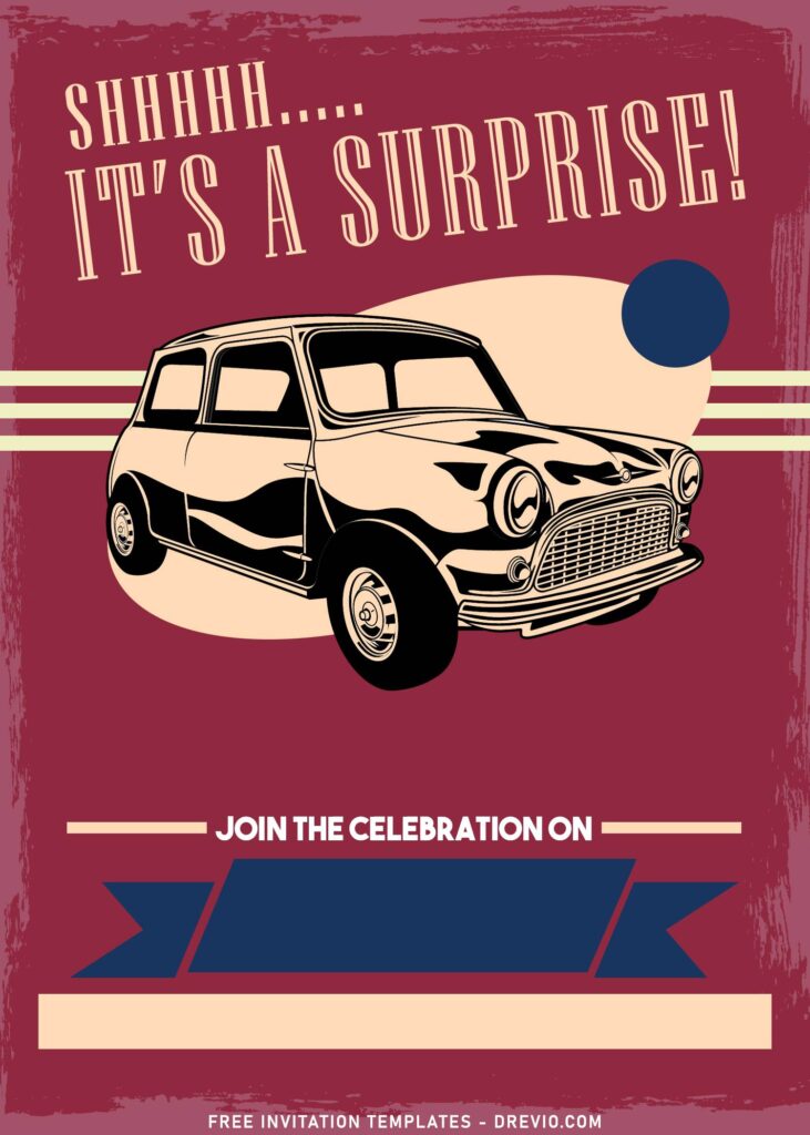 Invitation Template of 8+ Vintage Car Spectacular 50th Birthday Invitation Templates 3