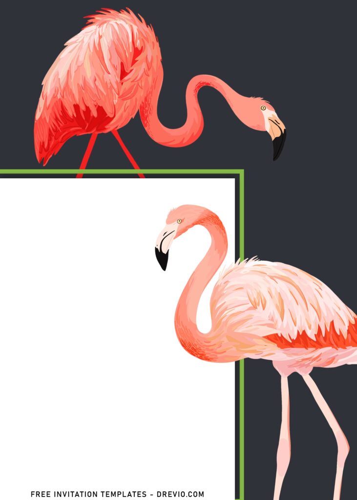 Invitation Template of 8+ Beautiful Flamingo Couple Wedding Invitation Templates 2