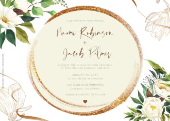 8+ White Lovely Spring Garden Floral Wedding Invitation Templates Title