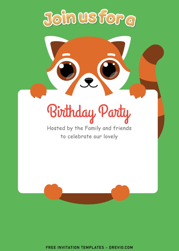 9+ Adorable Zoo Theme Birthday Invitation Templates For Your Kid's Birthday with cute baby fox