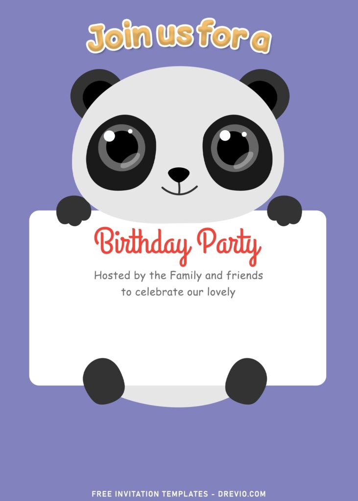 9+ Adorable Zoo Theme Birthday Invitation Templates For Your Kid's Birthday with cute baby panda