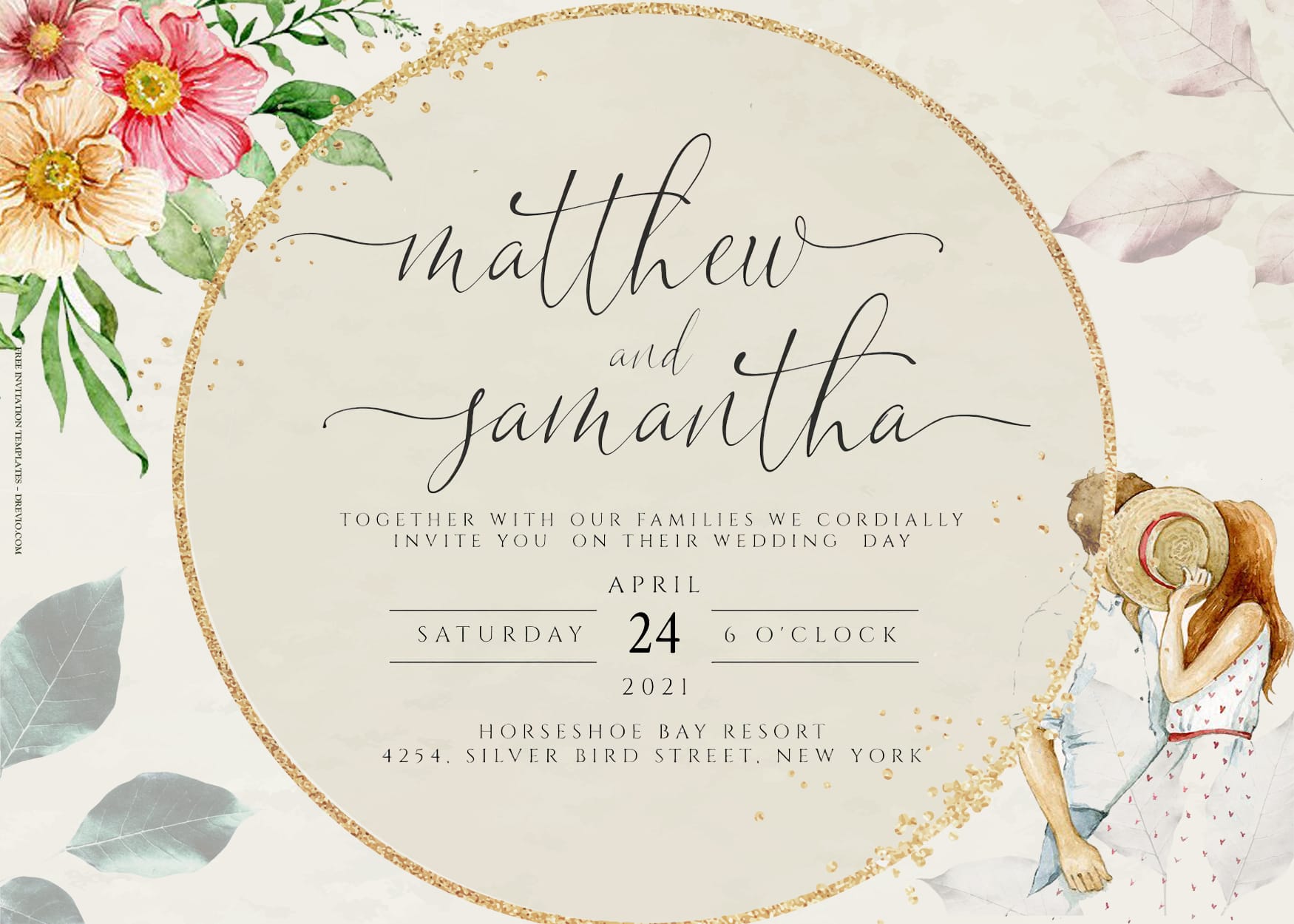 9+ Midsummer Lovey Dovey Floral Wedding Invitation Templates Title