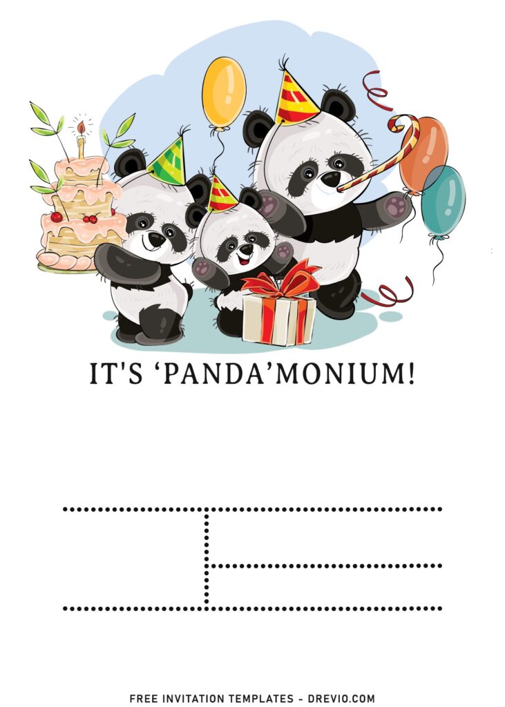 Invitation Template of 9+ Sweet Birthday Panda Party Invitation Templates 2