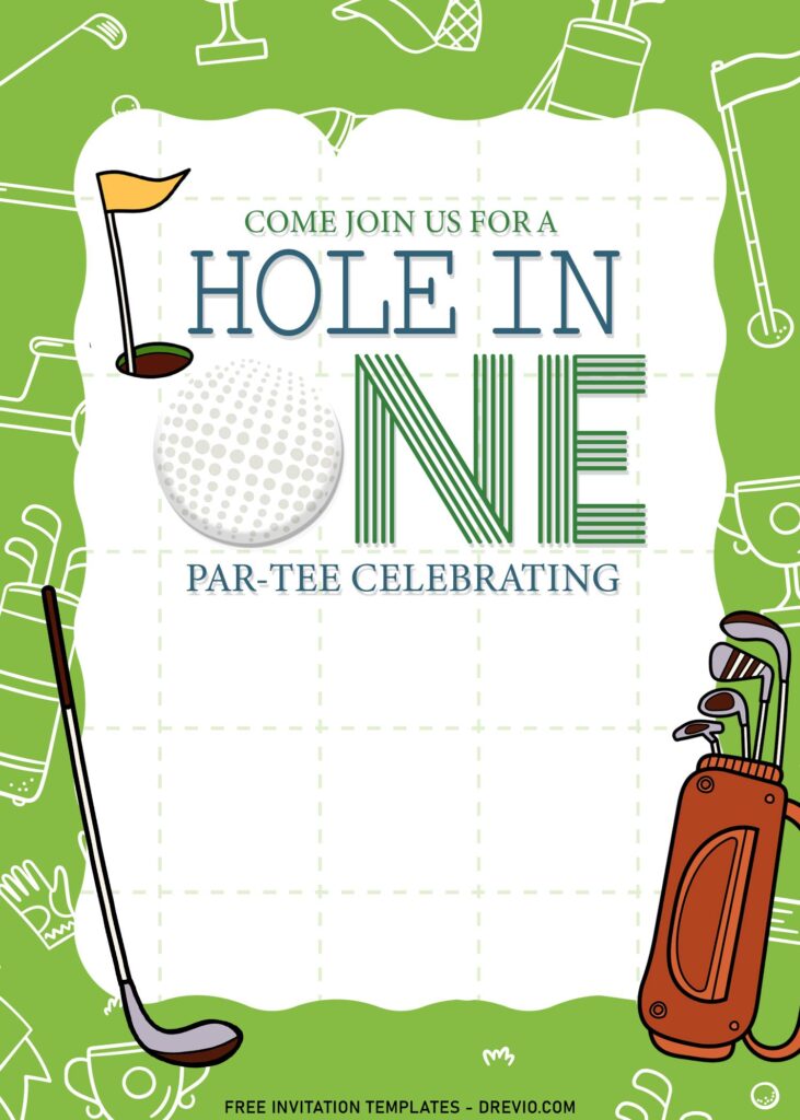 Invitation Template of 9+ Adorable Kids Golf Themed Birthday Invitation Templates 6