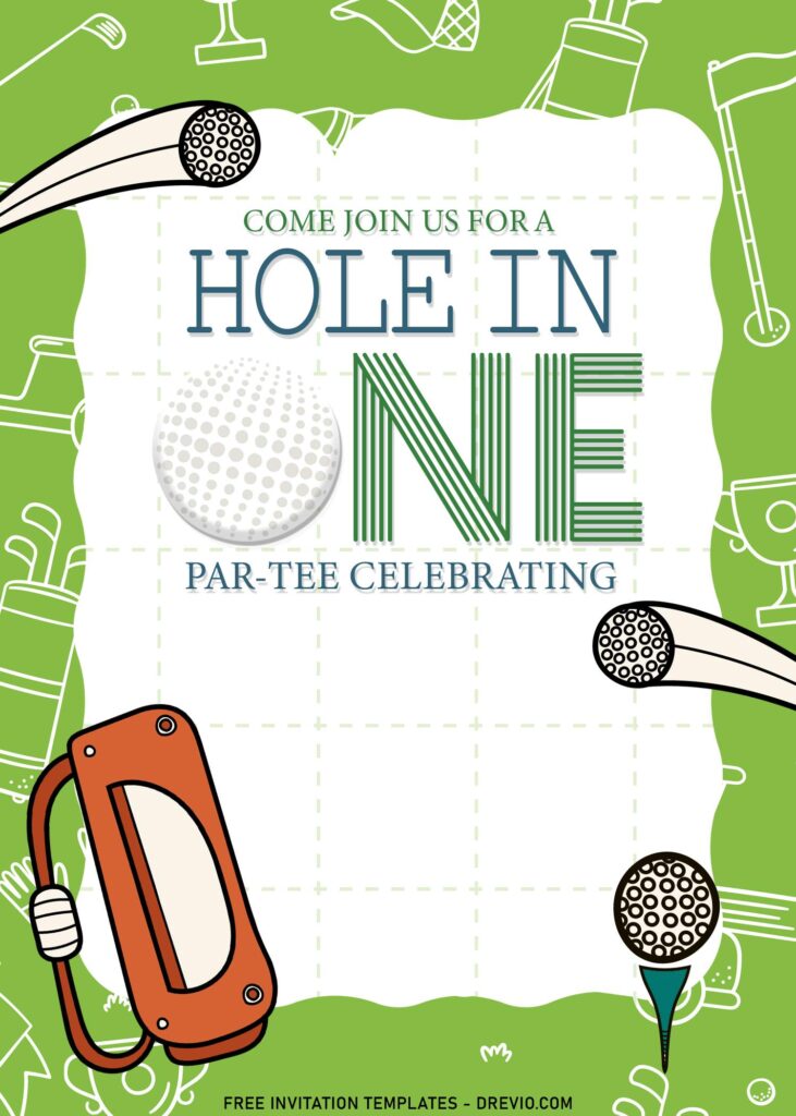 Invitation Template of 9+ Adorable Kids Golf Themed Birthday Invitation Templates 5