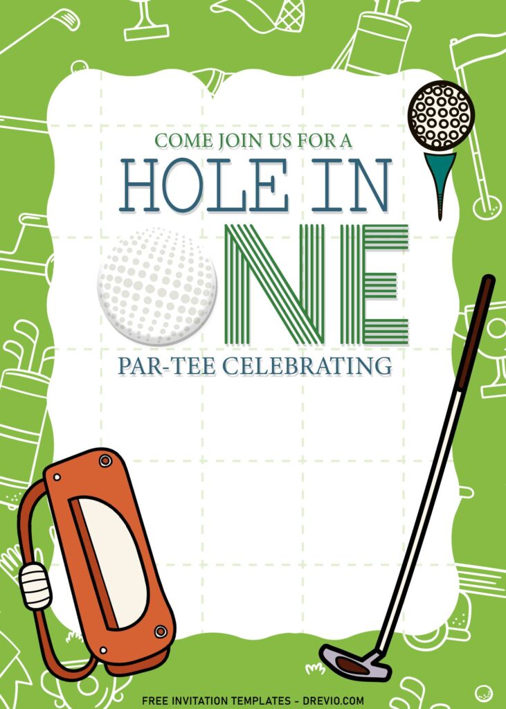 Invitation Template of 9+ Adorable Kids Golf Themed Birthday Invitation Templates 3