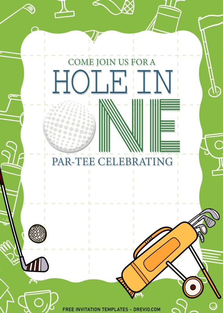 Invitation Template of 9+ Adorable Kids Golf Themed Birthday Invitation Templates 2